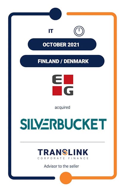 Translink advises the owners of Finnish SaaS company Silverbucket Oy in the share sale and reinvestment into Danish software company EG A/S