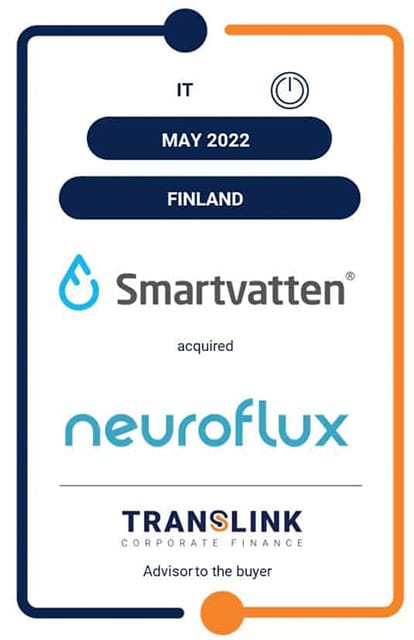Translink Advised Smartvatten In The Acquisition Of Neuroflux